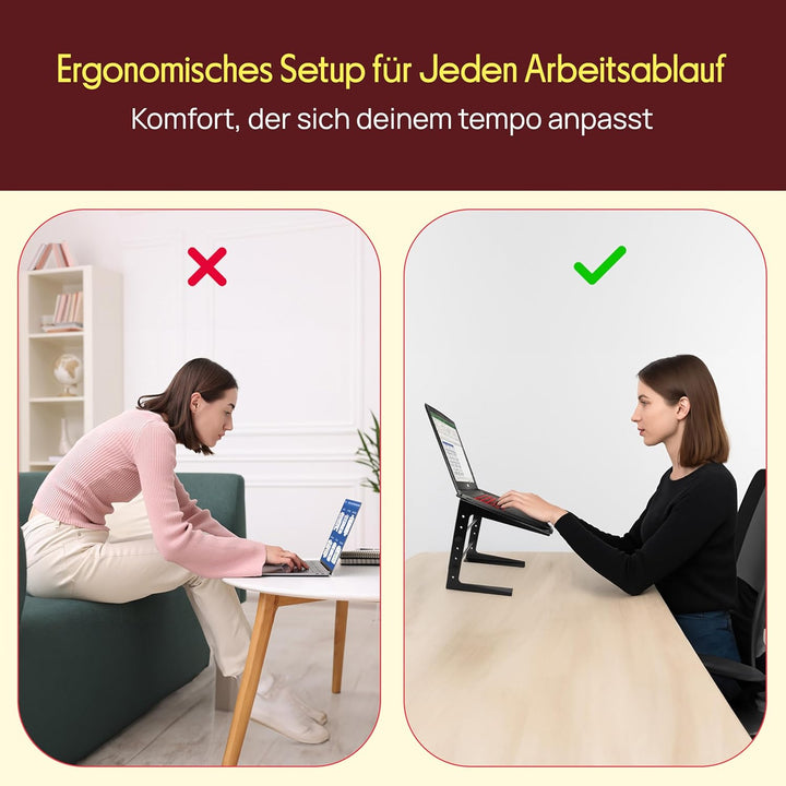 Pyle Laptop Ständer – The Notebook Laptop Stand – Laptopständer Höhenverstellbar, Ergonomischer Lapt