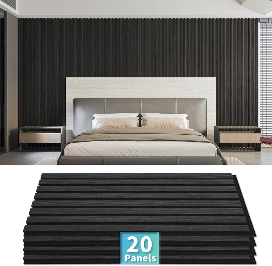 Art3d 20 Stück Akustikpaneele Grau-Eiche 3D Wand | Schalldämmend & Schallabsorber | Holzfurnier mit
