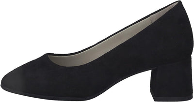 Tamaris Comfort Damen Pumps 8-8-82300-20 Comfort fit 36 EU Weit Black Suede, 36 EU Weit Black Suede