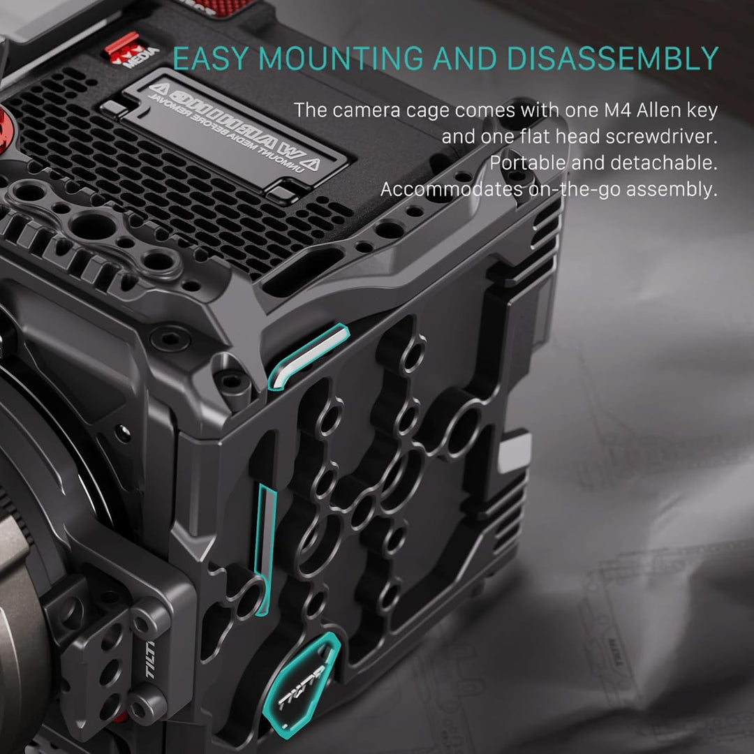 Tilta Kompletter Kamerakäfig kompatibel mit RED KOMODO-X mit Objektivadapter Unterstützung und Schne
