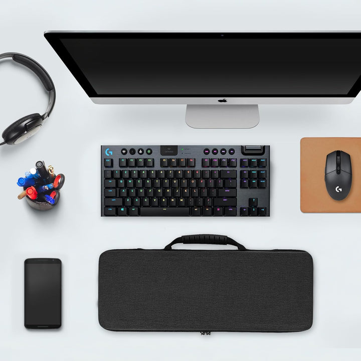 Geekria Tastatur und Maus Combo TKL Hülle, Hartschalen-Reisetasche für 80% kompakte 87-Tasten-Comput
