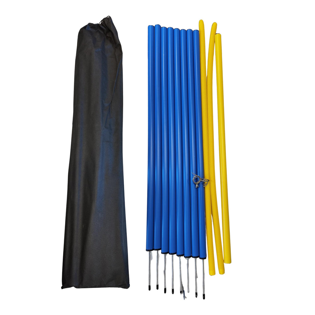 Ingbertson Agility Kit für Hunde – Komplettes Agility-Set für Garten & Hundesport, Hürden & Slalomtr