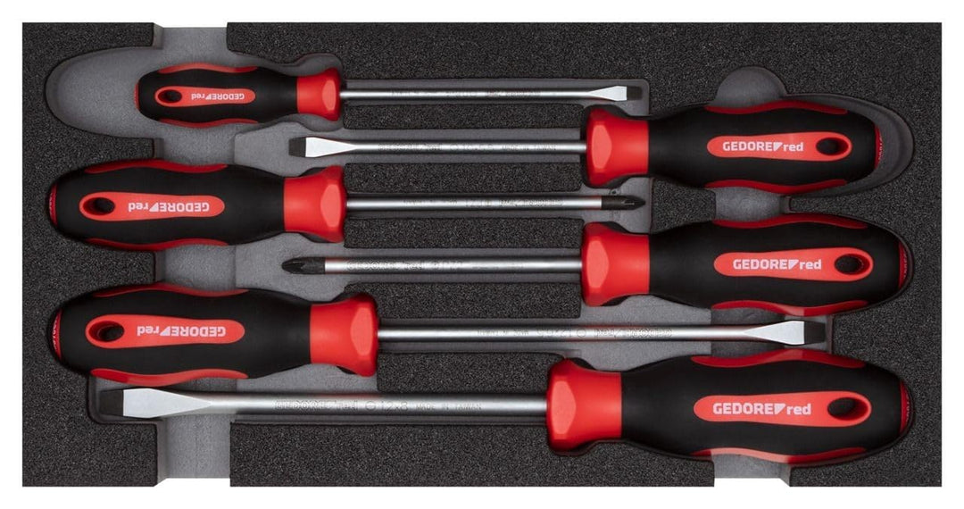 GEDORE red Schraubendreher-Satz im 1/3 Schaumstoffmodul, 6-teilig