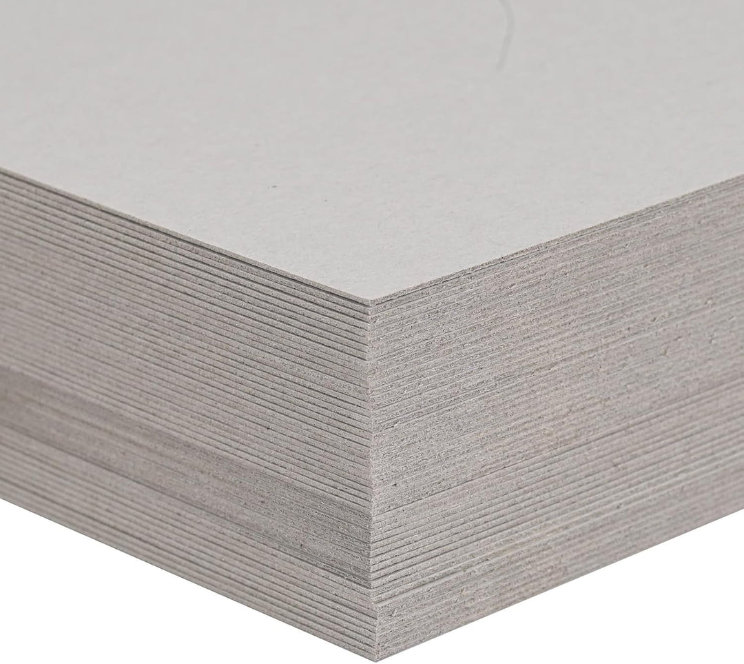 Vaessen Creative Pappe zum Basteln - Buchbinderkarton A3 - Graupappe 1mm - 50 St. Bastelkarton - zum
