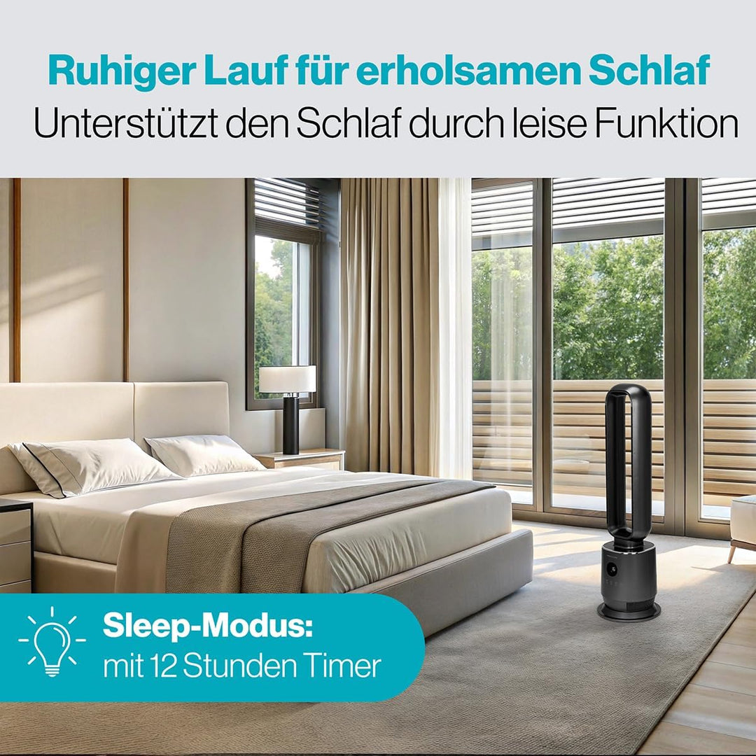 ProfiCare® Ventilator leise | flügelloser Turmventilator | mit Schwenkfunktion | 86cm hoch | inkl. F