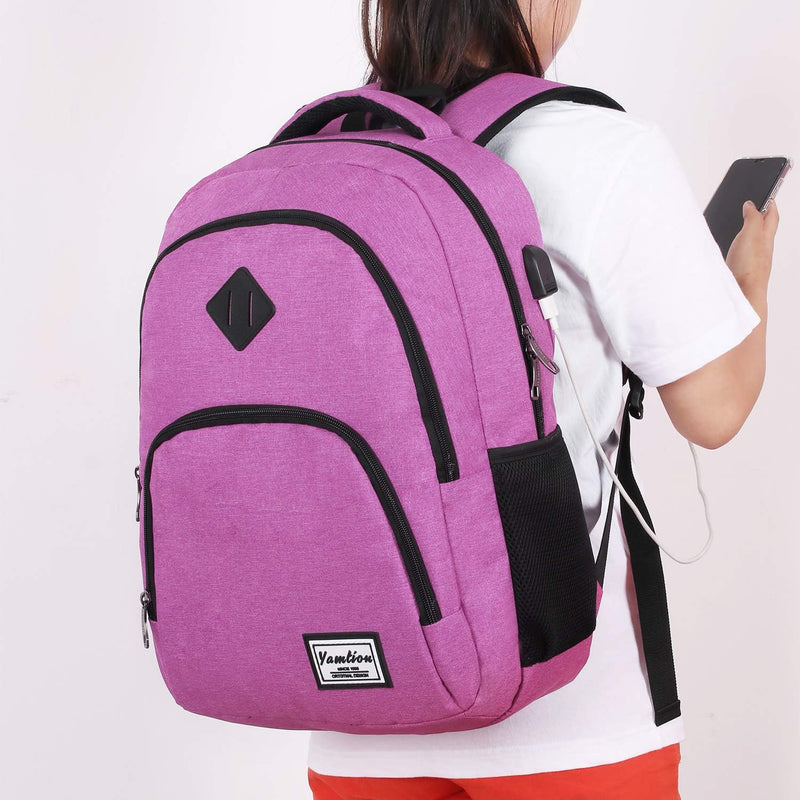 YAMTION Schulrucksack für Damen and Mädchen,Laptop Rucksack mit 15.6 Zoll Laptopfach für Schule Arbe