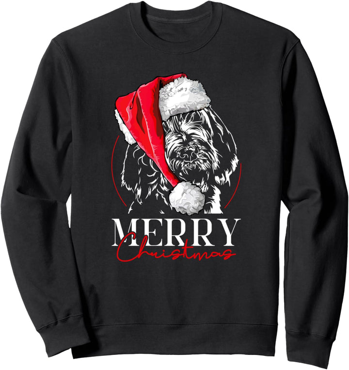 Santa Spinone Italiano Merry Christmas Weihnachten Hunde Sweatshirt