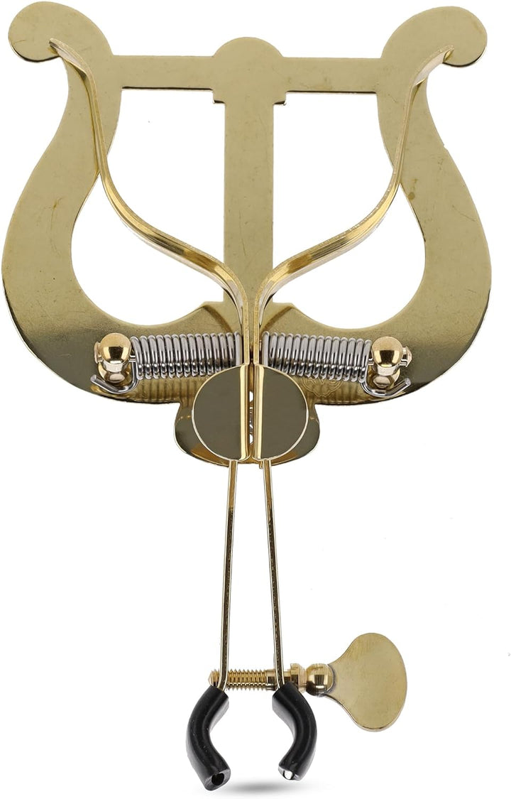 Gewa 730570 Marschnotenhalter Trompete grosse Lyra, 2 Drücker, Messing Trompete 2 Drücker mit Klemme