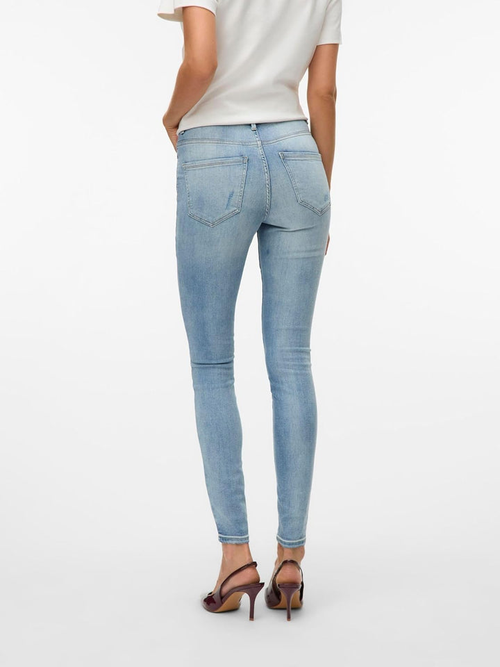 VERO MODA Female Skinny Jeans VMSOPHIA Hohe Taille Skinny Fit Jeans XXS / 32L Light Blue Denim, XXS