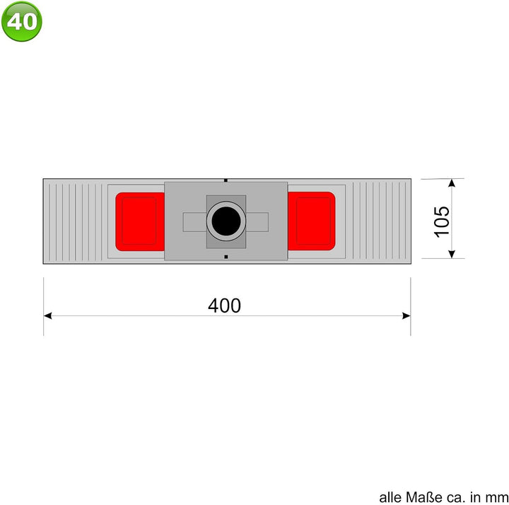 maxxi4you 5 x Klapphalter mit Stiel für Wischmopp 40 cm