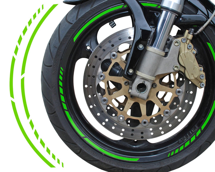 FOLIATEC PIN Striping Racing Felgenrandaufkleber Motorrad Zierstreifen Felgen Aufkleber, neon grün N