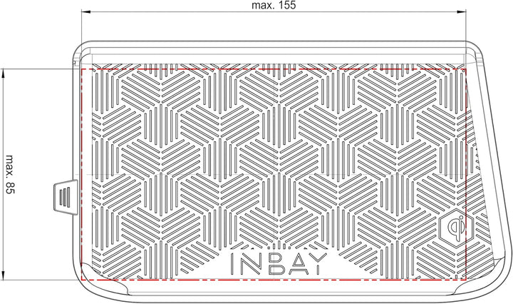 Inbay Qi-Smartphone-Ablagefach kompatibel mit VW Sportsvan (5G) Facelift ab 10/2017
