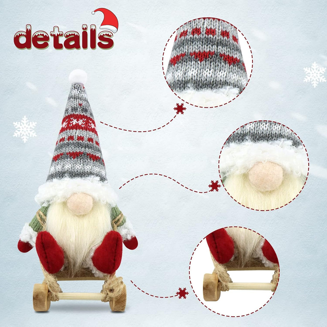 Gehydy Weihnachtswichtel 3er Set Wichtel Figuren Weihnachten Dekoration Weihnachtsdeko Christmas Dec