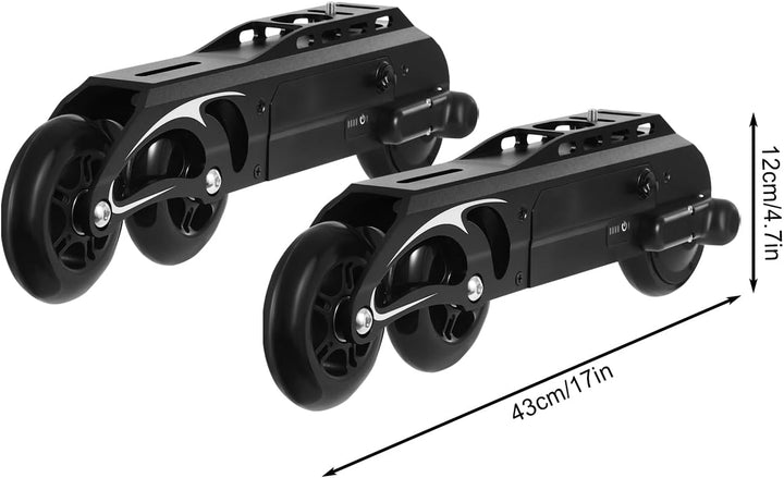 Elektrisches Inline Skate Chassis mit 3 Rädern, E-Inline Rollschuhe Zubehör mit Fernsteuerung, Einst