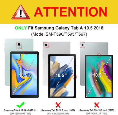 Fintie Tastatur Hülle für Samsung Galaxy Tab A 10.5 SM-T590/T595 2018 Tablet-PC - Ultradünn leicht S