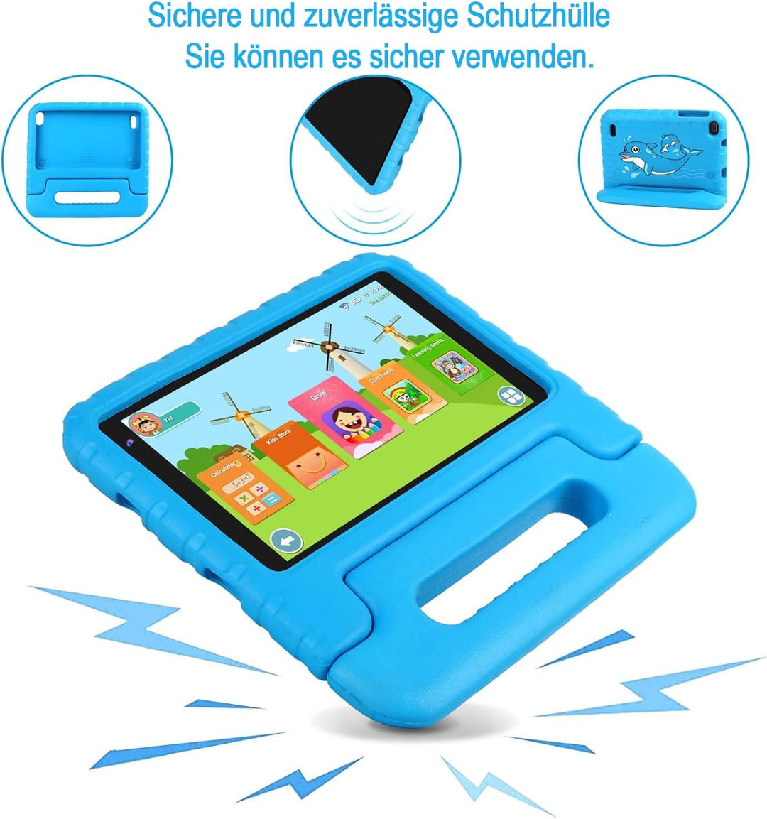 AOCWEI Tablet Android 13 7-Zoll für, 7GB RAM 64GB ROM/TF 512GB, Elterliche Kontrolle, Bildung + Spie