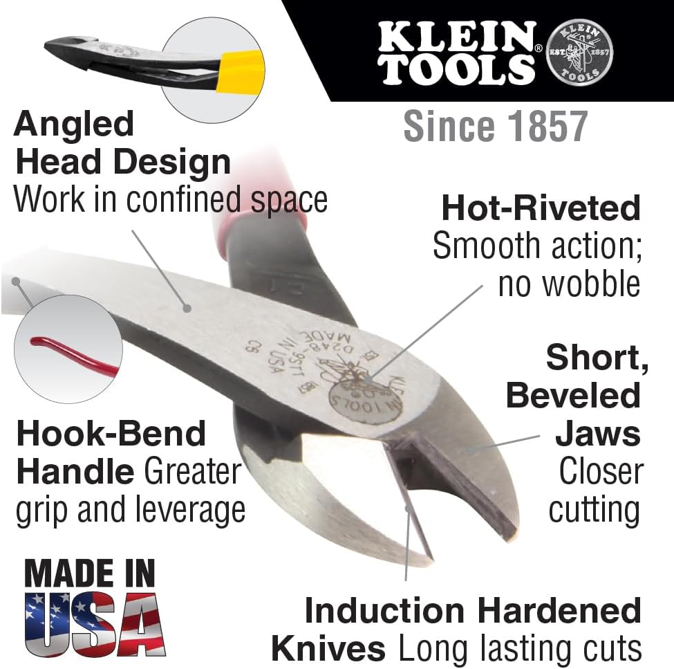 Klein Tools Seitenschneidzange, Bewehrungsarbeiten mit Halteling D248-9STT Mit Haltering., Mit Halte