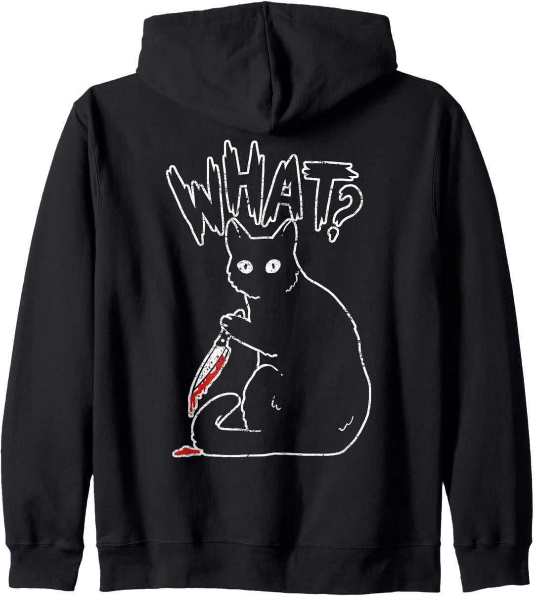 What Katze Messer Horror Gefährlich Grusselig Kapuzenjacke