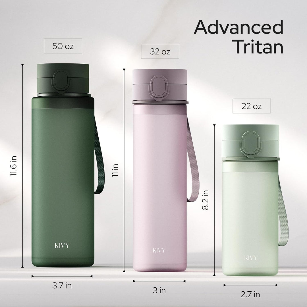 KIVY Trinkflasche 650ml [BPA FREI] Auslaufsicher &amp; Spülmaschinenfest - Wasserflasche für Kinder &amp; Er