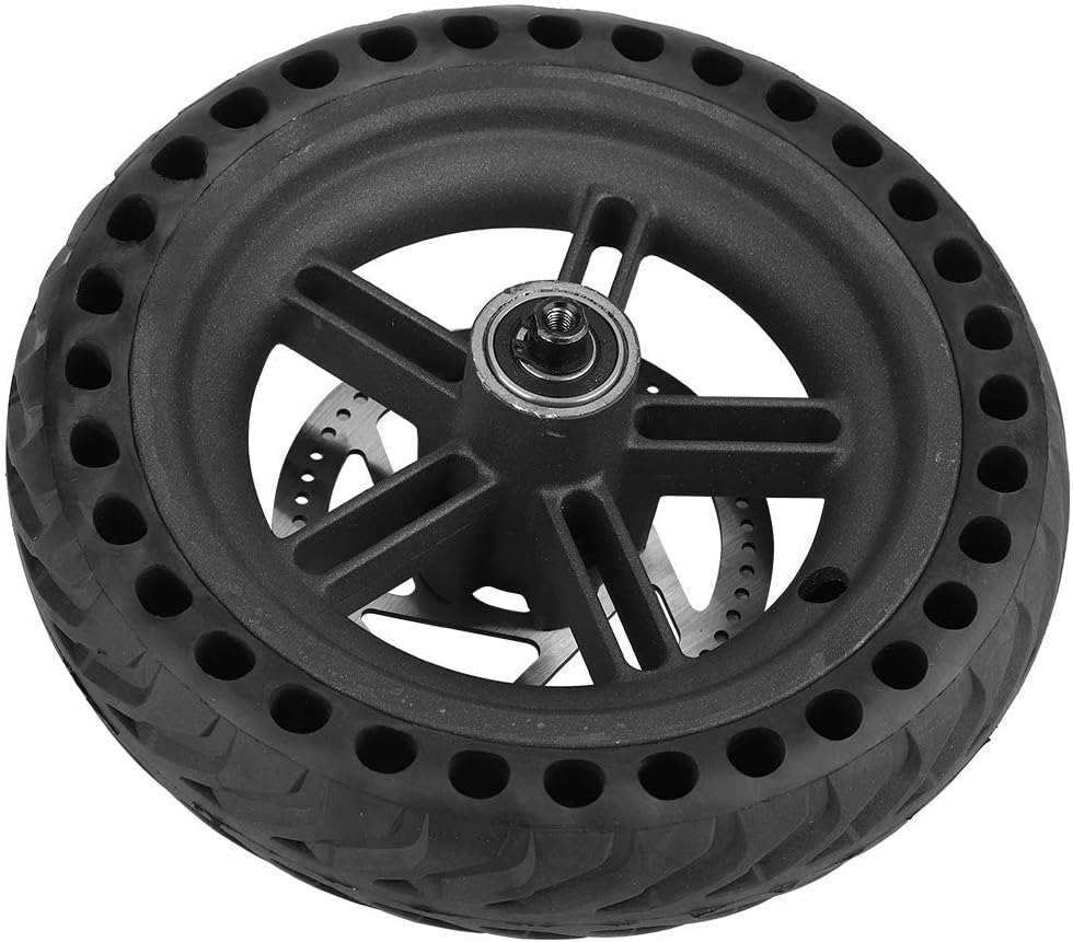 M365 Scooter Vollreifen mit Nabe und Bremsscheibe, Scooter Reifen Pannensicheres Hinterrad Radnabenr