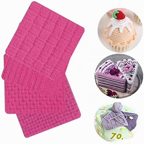 4 Silikon Spitze Zucker Kuchen Matte Stricken Pullover &amp; Crochet Kuchen, Matten Backen Kuchen Krempe