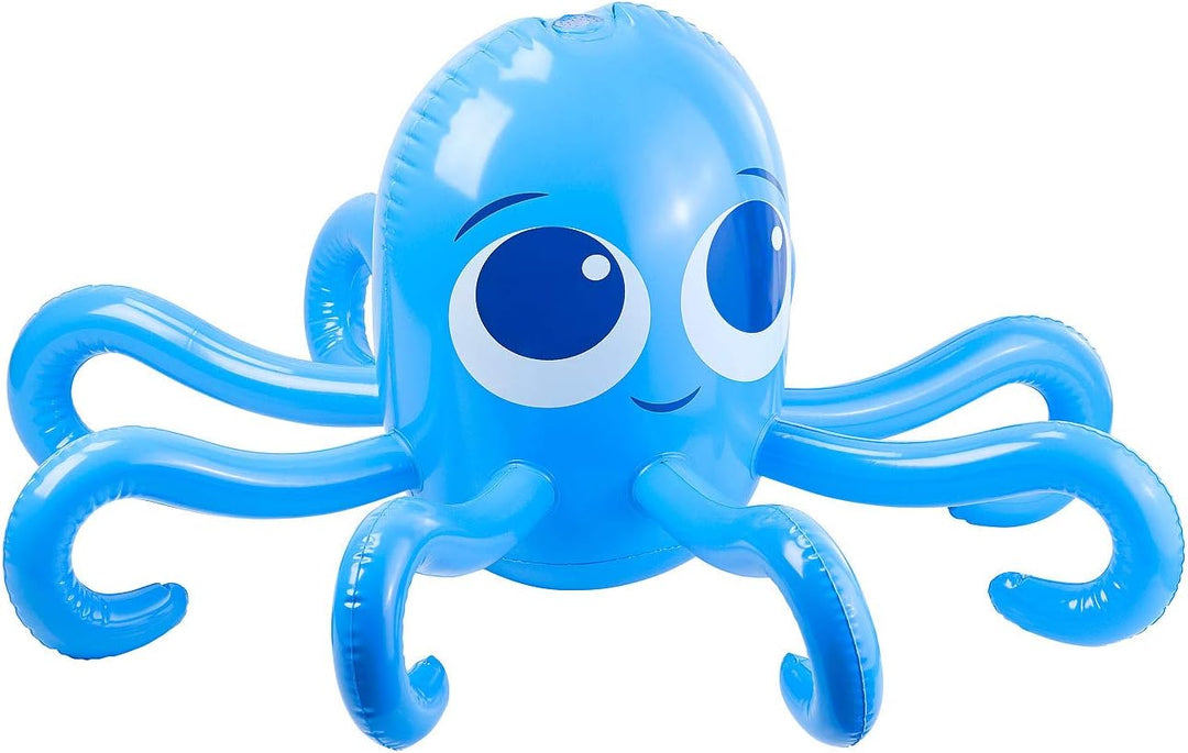 Playtastic Badespielzeug: Aufblasbarer Oktopus mit integriertem Wassersprinkler für Kinder (Wassersp