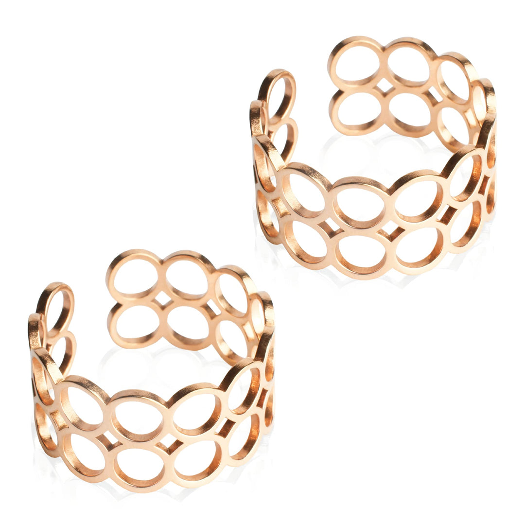 Mutter Tochter Geschenk • Ring Set aus 2 Statement Ringen in Roségold • Muttertagsgeschenk • Schmuck