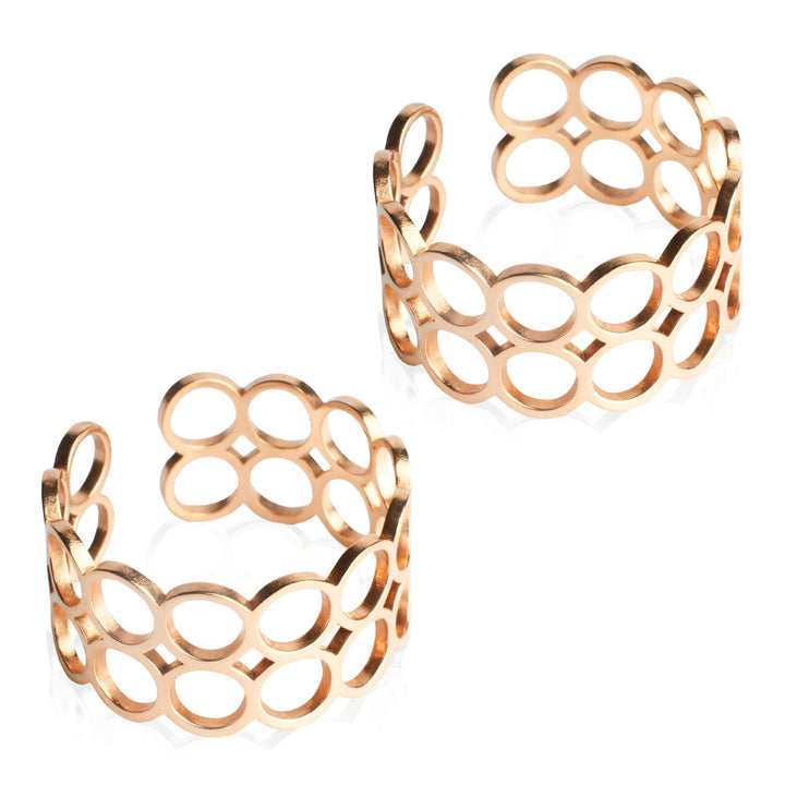 Mutter Tochter Geschenk • Ring Set aus 2 Statement Ringen in Roségold • Muttertagsgeschenk • Schmuck
