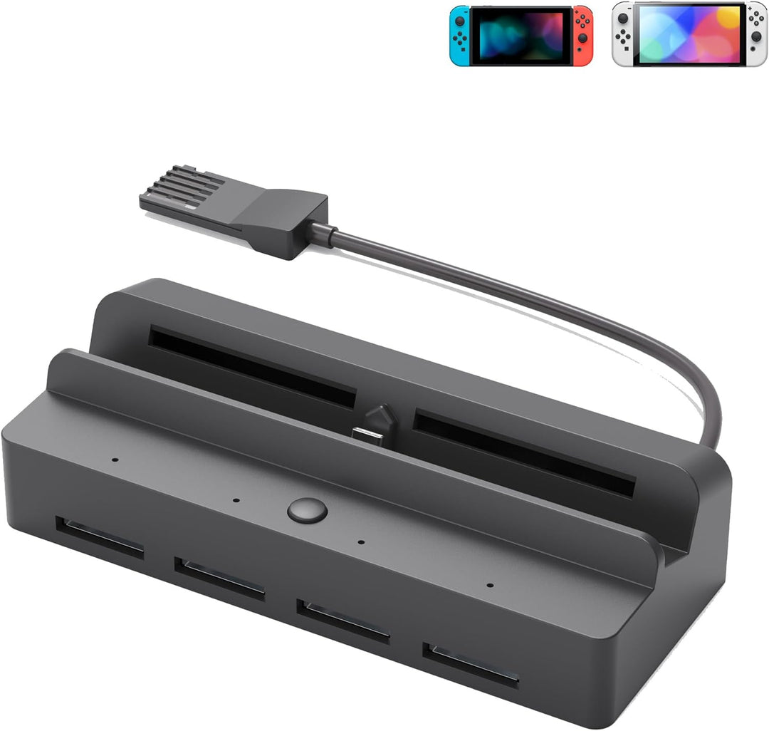 Game Card Reader für Switch/Switch OLED TV Ladestation DOBEWINGDELOU Zubehör Game Card Holder Quick