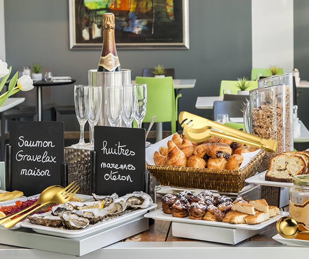 AARAINBOW Hostess - Grosses Servierutensilien-Set, 8-teilig, aus Edelstahl, für Buffet-Partys, Beste