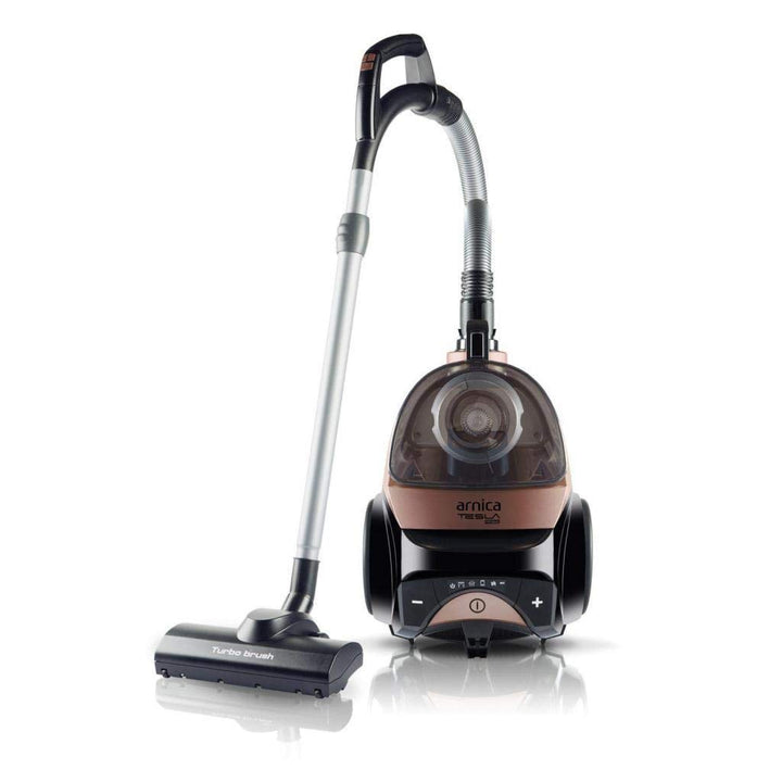 arnica Tesla Rose Staubsauger Beutellos Zyklon Bodenstaubsauger mit Hepa Filter 750W Rose, Schwarz,