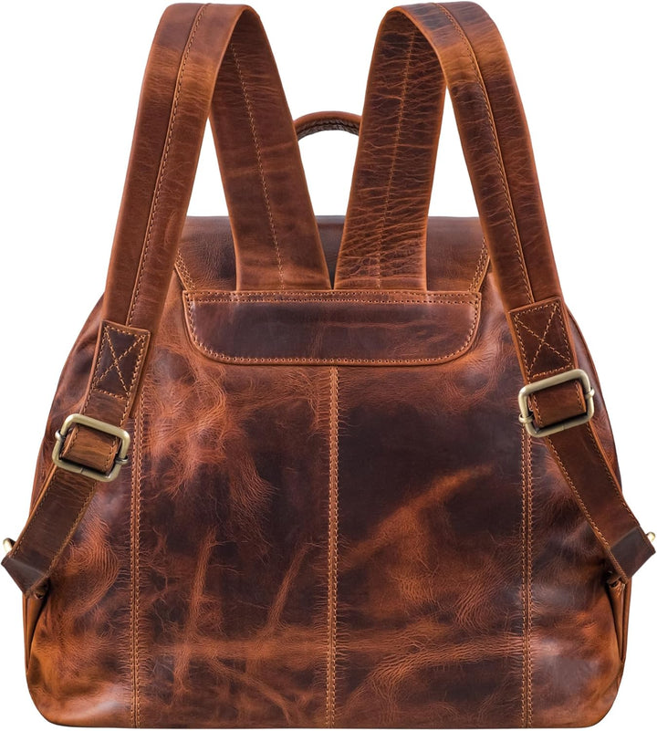 STILORD 'Larissa' Grosser Echt Leder Rucksack im Vintage Look - Stilsicher Unterwegs Sein Sesto - Co