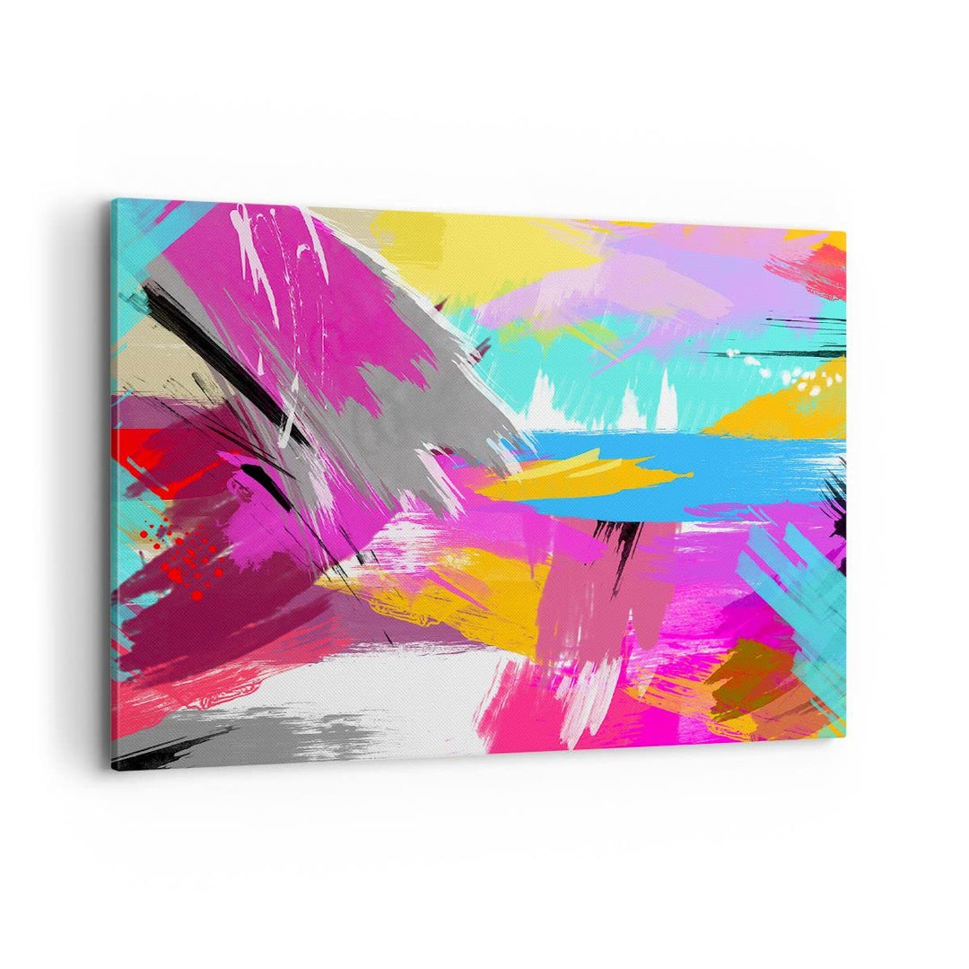 Bilder auf Leinwand 100x70cm Leinwandbild mit Rahmen Abstraktion modern Gross Wanddeko Bild Schlafzi