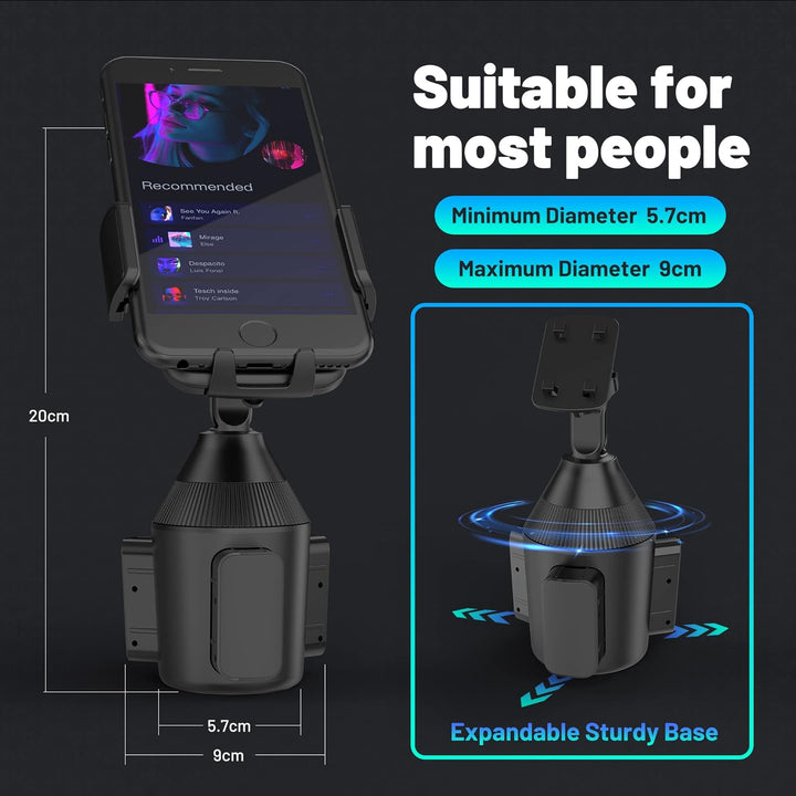 SEEKONE Universal Handyhalterung für Auto Getränkehalter Handyhalter Smartphone Halterung Cup Mount