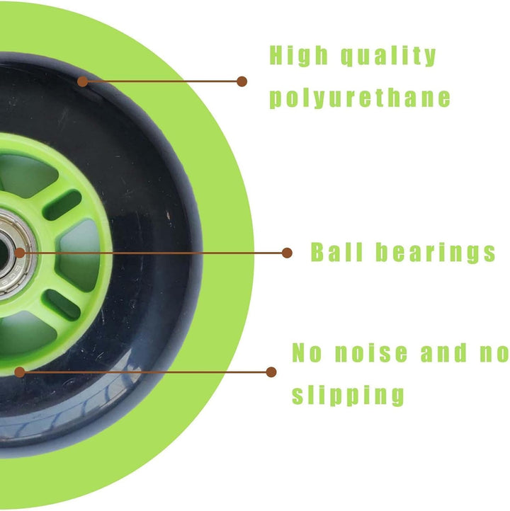 2 Stück Ersatzrollen, 100 mm Ersatzräder für Scooter, Ersatzräder für Roller mit Rädern, Stunt-Scoot