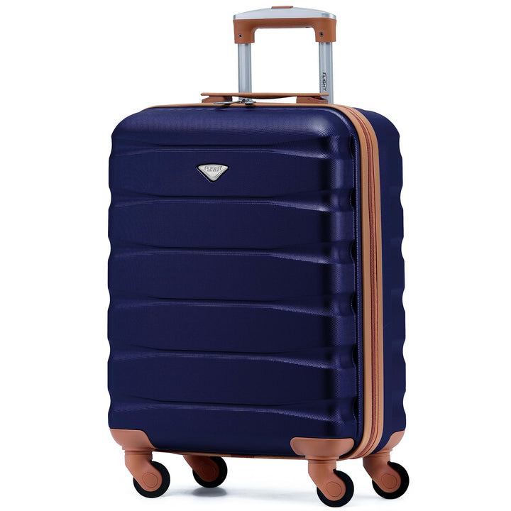 Flight Knight Leichte 4-Rad-ABS-Hartschalenkoffer Handgepack, zugelassen fur uber 60 Fluggesellschaf