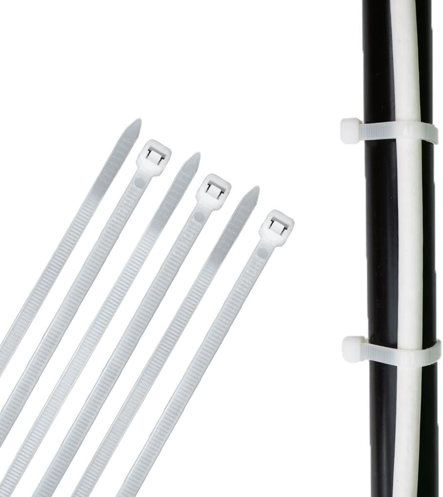 Kabelbinder 100 Stück weiss wetterfest lang uv beständig Universalbinder 2,5|3,6|4,8|7,6 breit (7,6
