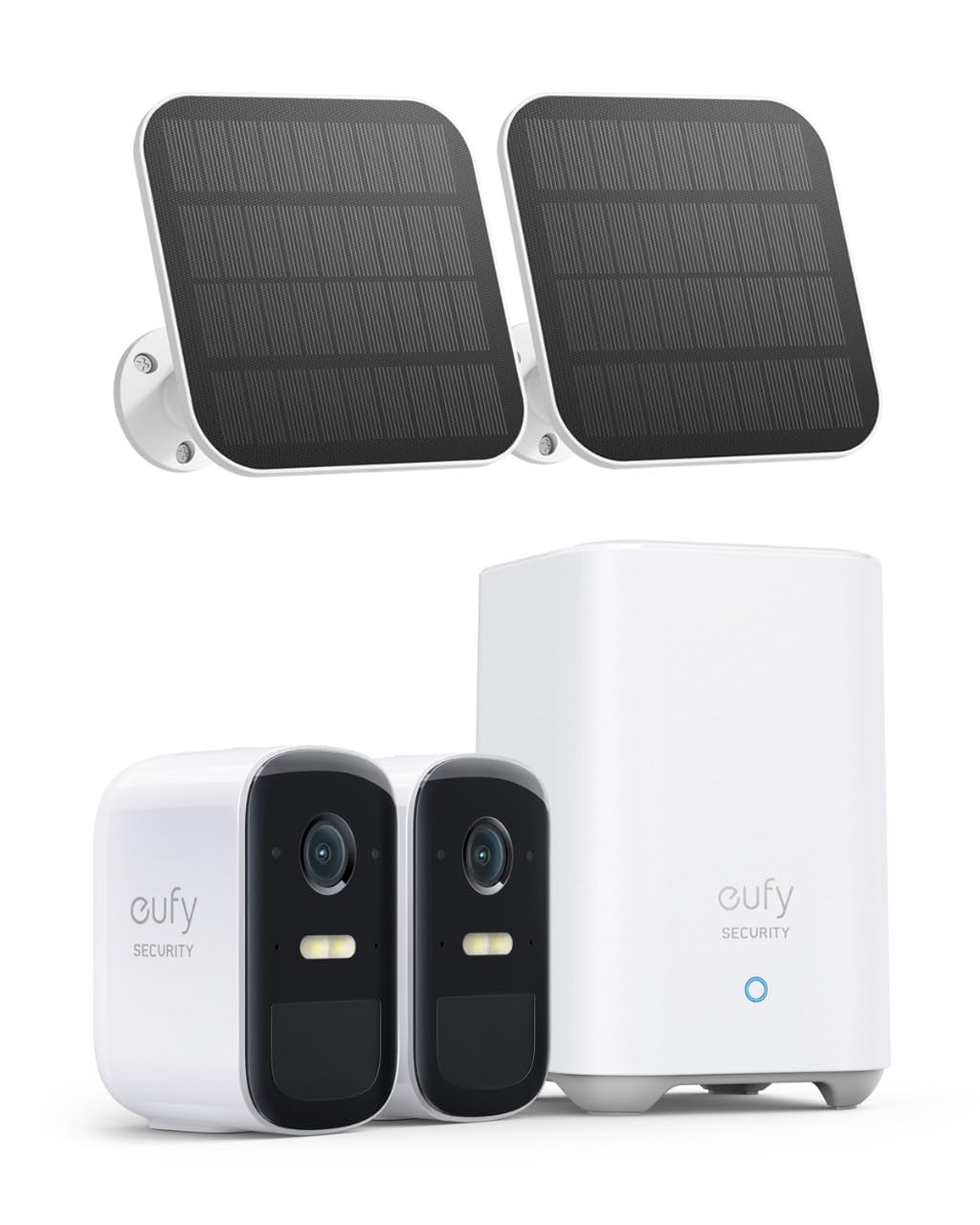 eufy Security eufyCam 2C Pro 2-Kamera-Set, Überwachungskamera Aussen Solar mit 2K Auflösung, HomeKit