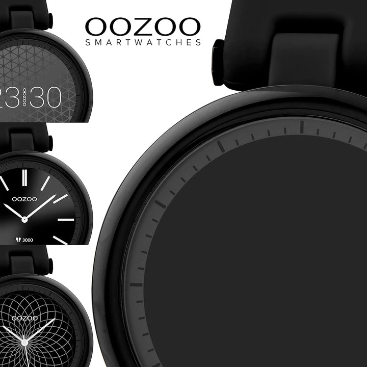Oozoo Q4 Smartwatch Unisex Fitnessuhr 39mm mit 16mm Silikonarmband für Damen und Herren | Fitness Ar