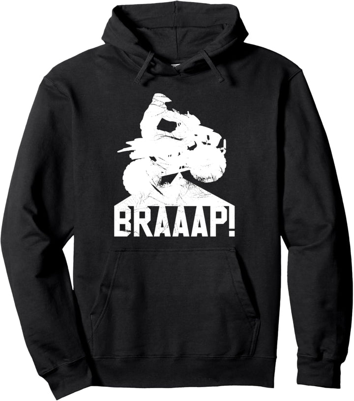 Quad Bike Braap ATV Vintage Geschenk Pullover Hoodie