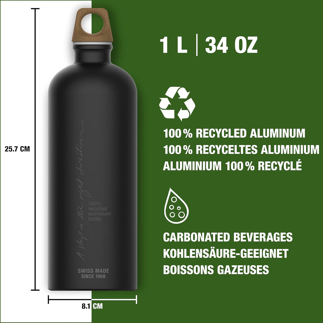 SIGG - Alu Trinkflasche - Traveller MyPlanet - Made in Switzerland - Für Kohlensäurehaltige Getränke