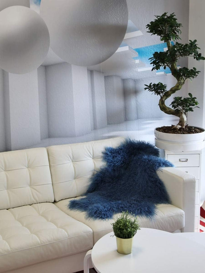 Hollert Lammfell Tibet Sheepskin Monglolisches Schaffell gelockt sehr weich Echtfell Dekoration Läuf