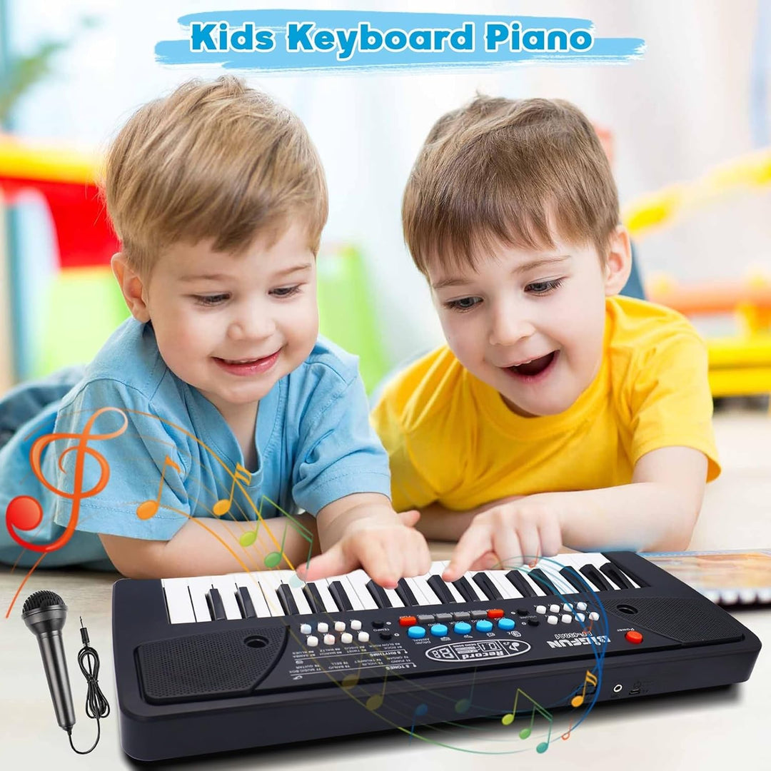 37 Tasten Kinder Klavier mit Mikrofon,Klavier Keyboard Kinder,Einführendes Musiktraining,Elektronisc