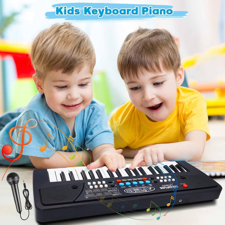 37 Tasten Kinder Klavier mit Mikrofon,Klavier Keyboard Kinder,Einführendes Musiktraining,Elektronisc