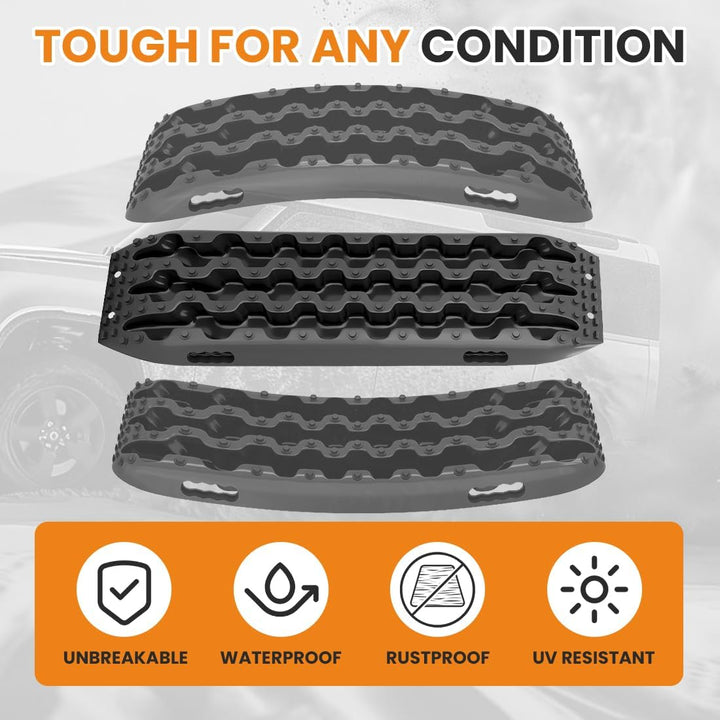 2 Stücke Sandbleche Sandboard SandbretterTraktionshilfe Anfahrhilfe Recovery Board Offroad Tracks Ge