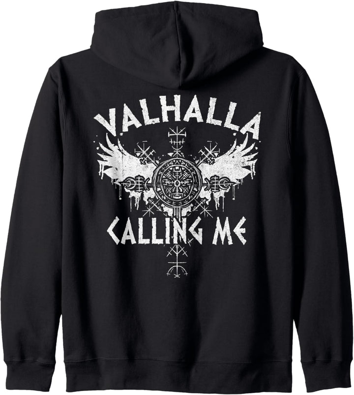 Valhalla Calling Me Viking Vegvisir Vikings Kapuzenjacke