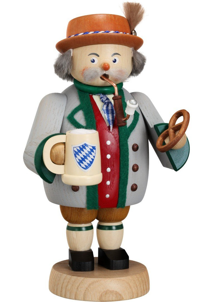 Seiffener Volkskunst | Räuchermännchen Erzgebirge | Gemütliche Typen 19 cm | Räucherfigur | Erzgebir