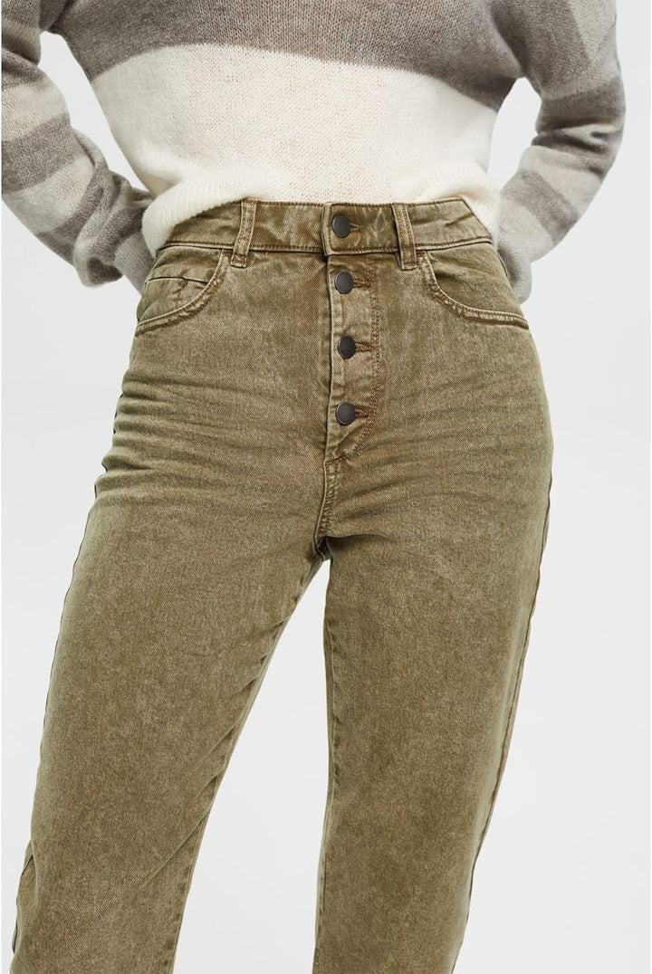 ESPRIT Damen Hose, 350/Khaki Green