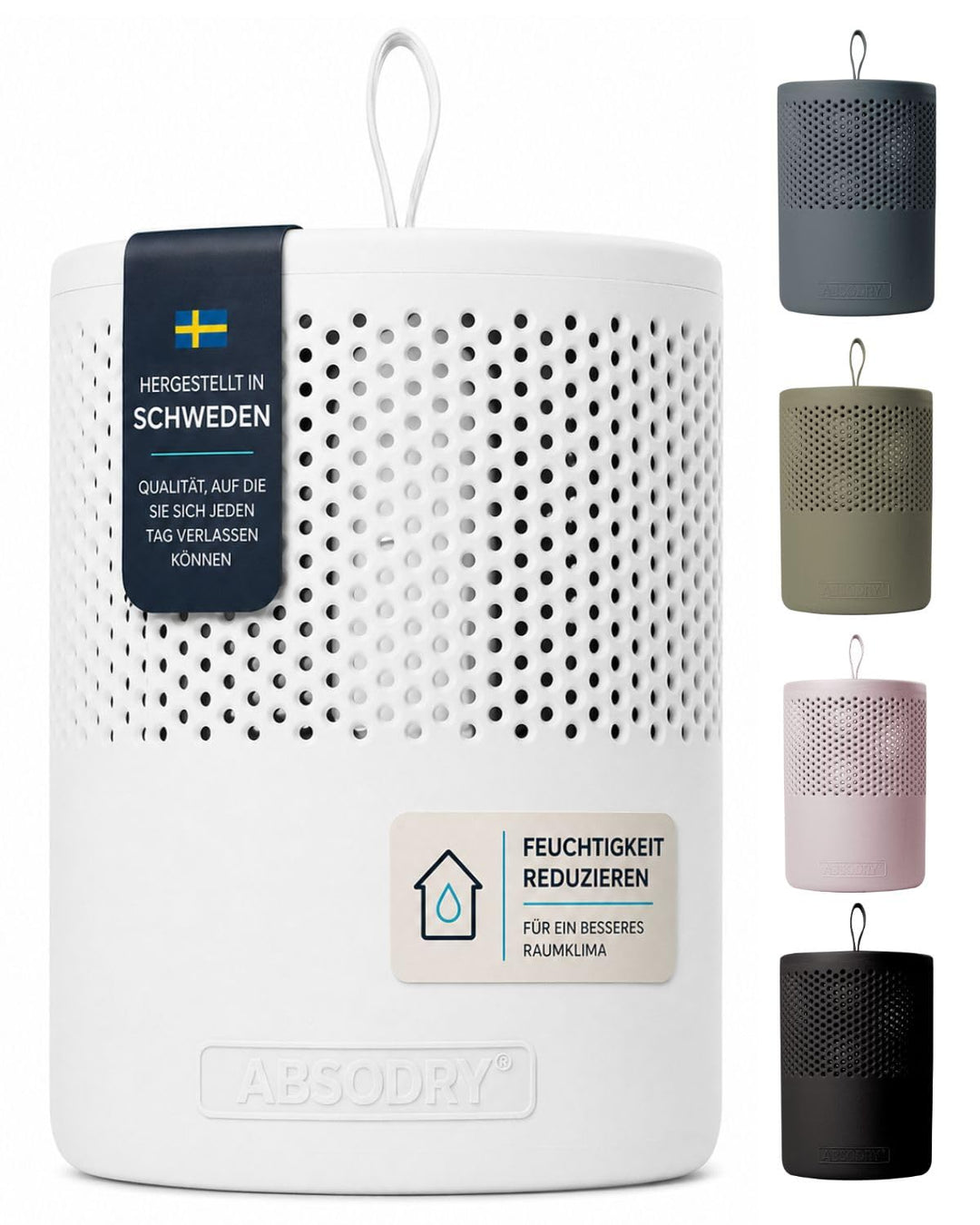 AbsoDry Luftentfeuchter ohne Strom bis 25m² - Inklusive Nachfüllpack - Aus recyceltem Kunststoff - R