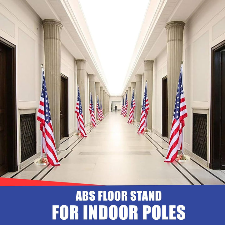 Super Tough Floor Stand Base for Indoor Flagpole – Metallic Gold